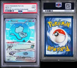 2024 POKEMON PAF EN-PALDEAN FATES SPECIAL ILLUSTRATION RARE #232 MEW EX PSA 9 - Image 3