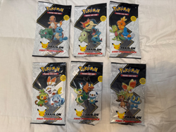 Pokemon Celebrations 25th Anniversary First Partner Pack Sealed Lot of 6 Packs! - Image 1