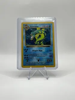 Pokemon Gyarados TCG 6/102 Shadowless Base Set Holo Rare HP/DMG - Image 1