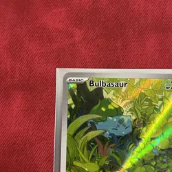 Pokemon Bulbasaur Illustration Rare Full Art Holo 166/165 Scarlet & Violet 151 - Image 2