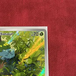Pokemon Bulbasaur Illustration Rare Full Art Holo 166/165 Scarlet & Violet 151 - Image 3
