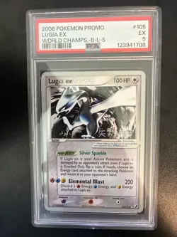 Pokemon 2006 LUGIA EX B-L-S World Championships Deck Promo #105 PSA 5 EX - Image 1