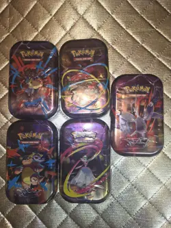 Pokemon TCG Mega Evolutions Mega Heroes Mini Tins Lot Of 5(SHIPPED IN A BOX 📦) - Image 1