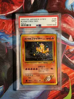 1999 POKEMON JAPANESE GYM 2 #146 BLAINE'S MOLTRES HOLO PSA 9 [SWIRL] - Image 1