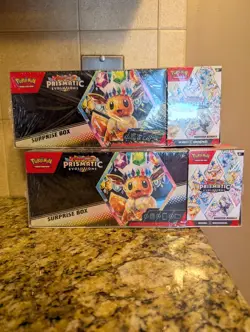 (2) Sam’s Club Pokemon Prismatic Evolutions Surprise Boxe & Booster Bundle - Image 1