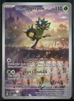Pokemon TCG Teal Mask Ogerpon SVP 123 Black Star Promo Illustration Rare - Image 1