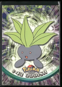 Pokemon Topps Oddish #43 TV Animation Series 1 Black Logo Logo - Image 1