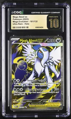 CGC 10 PRISTINE Mega Absol ex 161/132 Mega Evolution Ultra Rare Pokemon Card - Image 1