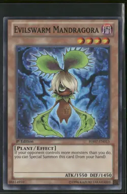 Evilswarm Mandragora HA07-EN015 1st Edition - Yu-Gi-Oh! TCG Super Rare - Image 1