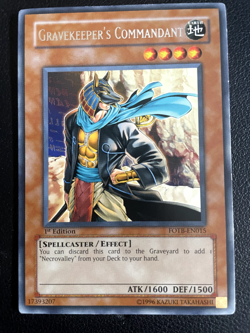 Yugioh! Gravekeeper's Commandant FOTB-EN015 Ultimate Rare 1st Edition MP - Image 1