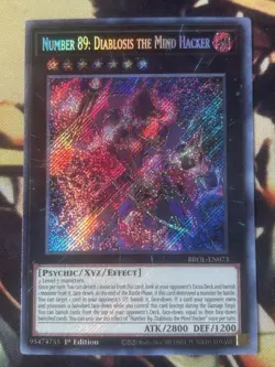 Yugioh: Number 89: Diablosis The Mind Hacker - BROL-EN073 Secret Rare 1st Ed NM - Image 1
