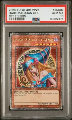 Yugioh PSA 10 DARK MAGICIAN GIRL MP24-EN009 QUARTER CENTURY SECRET RARE QCR (76) - Image 1