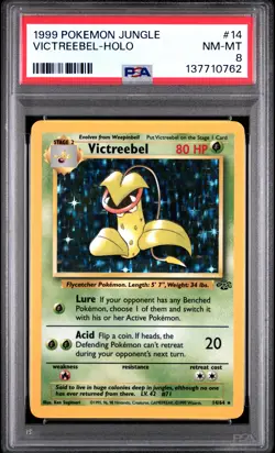 1999 POKEMON JUNGLE #14 VICTREEBEL-HOLO PSA 8 - Image 1