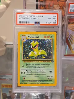 1999 Pokemon Jungle Victreebel Holo #14 Graded PSA 8 NM MINT - Image 1