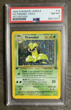 Victreebel #14/64 Jungle Set 1st Edition Holo 1999 Pokemon Card PSA 8 NM MT WOTC - Image 1
