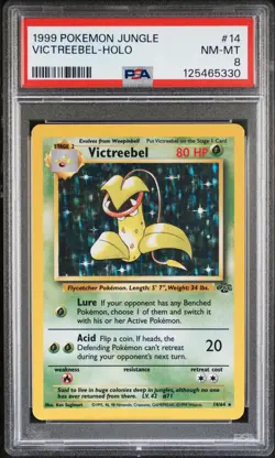 1999 POKEMON JUNGLE #14 VICTREEBEL-HOLO PSA 8 - Image 1