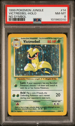 1999 POKEMON JUNGLE #14 VICTREEBEL-HOLO NO SYMBOL PSA 8 - Image 1
