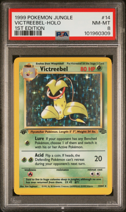 1999 POKEMON JUNGLE #14 VICTREEBEL-HOLO 1ST EDITION PSA 8 - Image 1