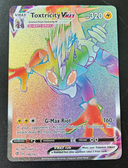 2020 POKEMON TOXTRICITY VMAX RAINBOW SECRET RARE CARD (#196/192) - FREE SHIPPING - Image 1