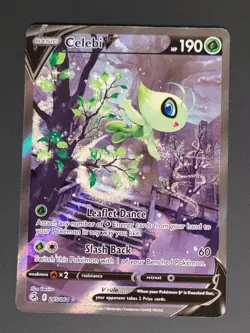 Pokemon TCG SWSH Fusion Strike Celebi V Alt Art Holo Ultra Rare Card 245/264 NM - Image 1