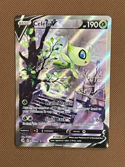 Pokemon TCG SWSH Fusion Strike Celebi v Alt Art Holo Ultra Rare Card 245/264 - Image 1