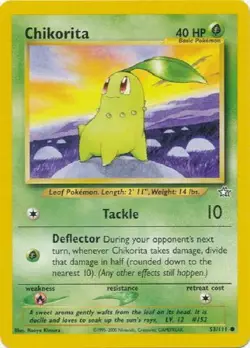POKEMON Card NEO GENESIS English CHIKORITA #53/111 Common Unlimited MINT NEW! - Image 1