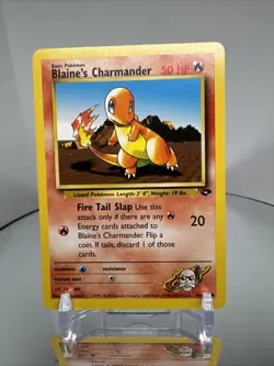Blaine’s Charmander 60/132 Gym Challenge Pokemon Card Vintage WOTC Common - Image 1