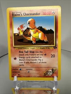 Blaine’s Charmander 60/132 Gym Challenge Pokemon Card Vintage WOTC Common - Image 2