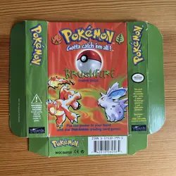 Pokemon Trading Card Game TCG - Brushfire & Zap Theme Deck EMPTY BOXES (1999) - Image 2