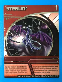 Bakugan Card - Stealin' Red Foil Ability - Battle Brawlers 29/48c BA272-AB-SM - Image 1