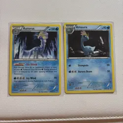 Aurorus 26/111 Rare XY Furious Fists Pokemon TCG 2014 English Non-Holo & Amaura - Image 1