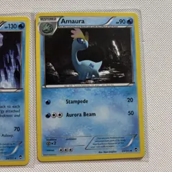 Aurorus 26/111 Rare XY Furious Fists Pokemon TCG 2014 English Non-Holo & Amaura - Image 3