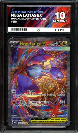 ACE 10 GEM MINT Mega Latias ex 181/132 Mega Evolution SIR SAR PSA Pokemon - Image 1