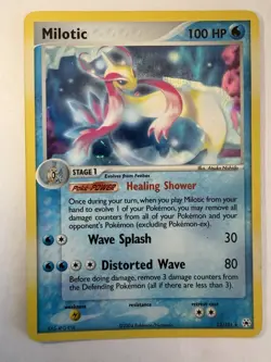 Pokemon TCG Milotic Hidden Legends Holo Rare 12/101 2004 100 HP Atsuko Nishida - Image 1