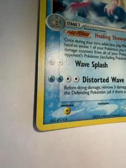 Pokemon TCG Milotic Hidden Legends Holo Rare 12/101 2004 100 HP Atsuko Nishida - Image 3