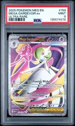 2025 POKEMON MEG EN-MEGA EVOLUTION ULTRA RARE #159 MEGA GARDEVOIR EX PSA 9 - Image 1