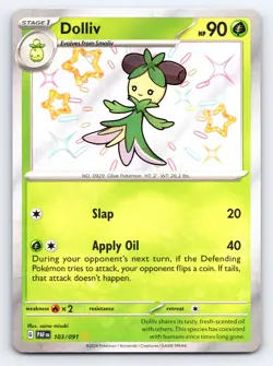 Dolliv Shiny Rare Holo SV: Paldean Fates 103/091 NM - Pokemon TCG - Image 1