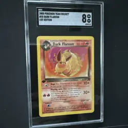 Pokemon 2000 Team Rocket 1st Edition Dark Flareon #35 SGC 8 - Image 1