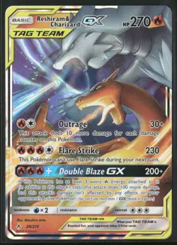 Reshiram & Charizard GX 20/214 Holo - Pokemon TCG SM - Unbroken Bonds - Image 1