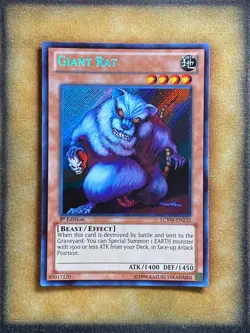 Yugioh Giant Rat LCYW-EN232 Secret Rare 1st Ed NM - Image 1