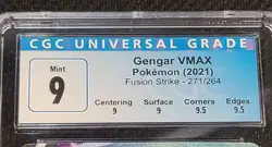 Pokemon TCG CGC 9 Mint Gengar VMAX Secret Rare Alt Art 271/264 Fusion Strike - Image 2
