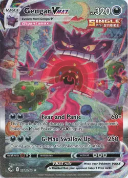 Gengar VMAX (Alt Art Secret) 271/264 SWSH08: Fusion Strike Secret Rare HP/DMG - Image 1