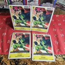 x4 Usopp OP07-099 C One Piece Tcg 500 Years in the Future English Playset - Image 1