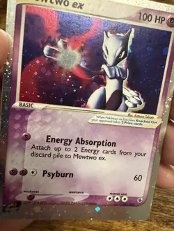 Vintage Pokemon Card Mewtwo EX Ruby & Sapphire Holo Ultra Rare 101/109 - MP - Image 3