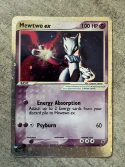 Vintage Pokemon Card Mewtwo EX Ruby & Sapphire Holo Ultra Rare 101/109 - MP - Image 1