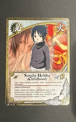 Naruto CCG TCG Sasuke Uchiha 1st Edition Near Mint Card Set - Image 3
