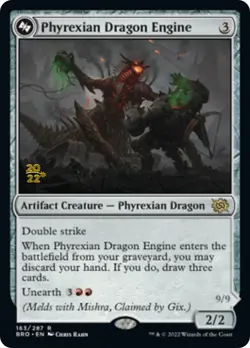 Phyrexian Dragon Engine The Brothers' War Prerelease Promos - Near Mint Foil - Image 1