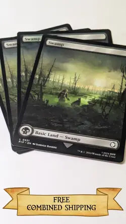 Magic The Gathering: 4x Universes Beyond: Fallout (PIP) Full Art Swamp - Image 1