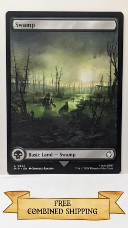 Magic The Gathering: 4x Universes Beyond: Fallout (PIP) Full Art Swamp - Image 2
