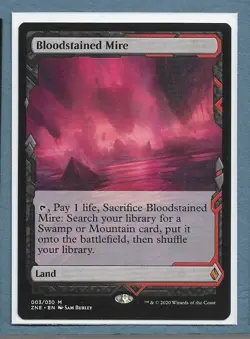 108 Bloodstained Mire Zendikar Rising Expeditions (ZNE) #3 Never Played MTG - Image 1